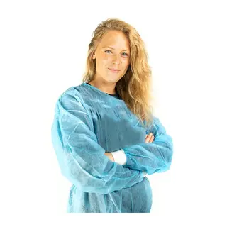 Blouse Visiteur - surblouse non tissé PPSB poignets Jersey - Sachet de 10