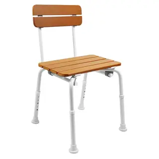 Chaise de douche design effet bois