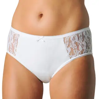 Culotte dentelle devant et fond intraversable avec protection absorbante moyenne