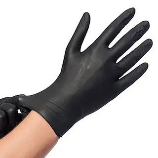 Gants noirs en nitrile non poudrés (x100)